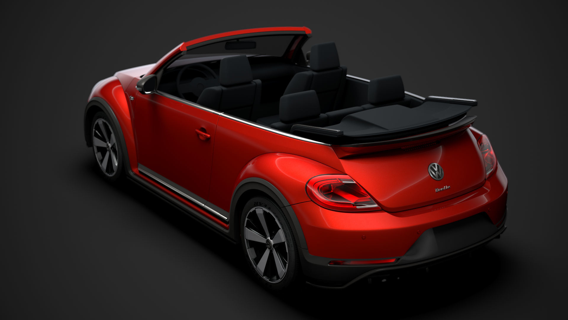VW Beetle R LIne Convertible 2020 3D model_3