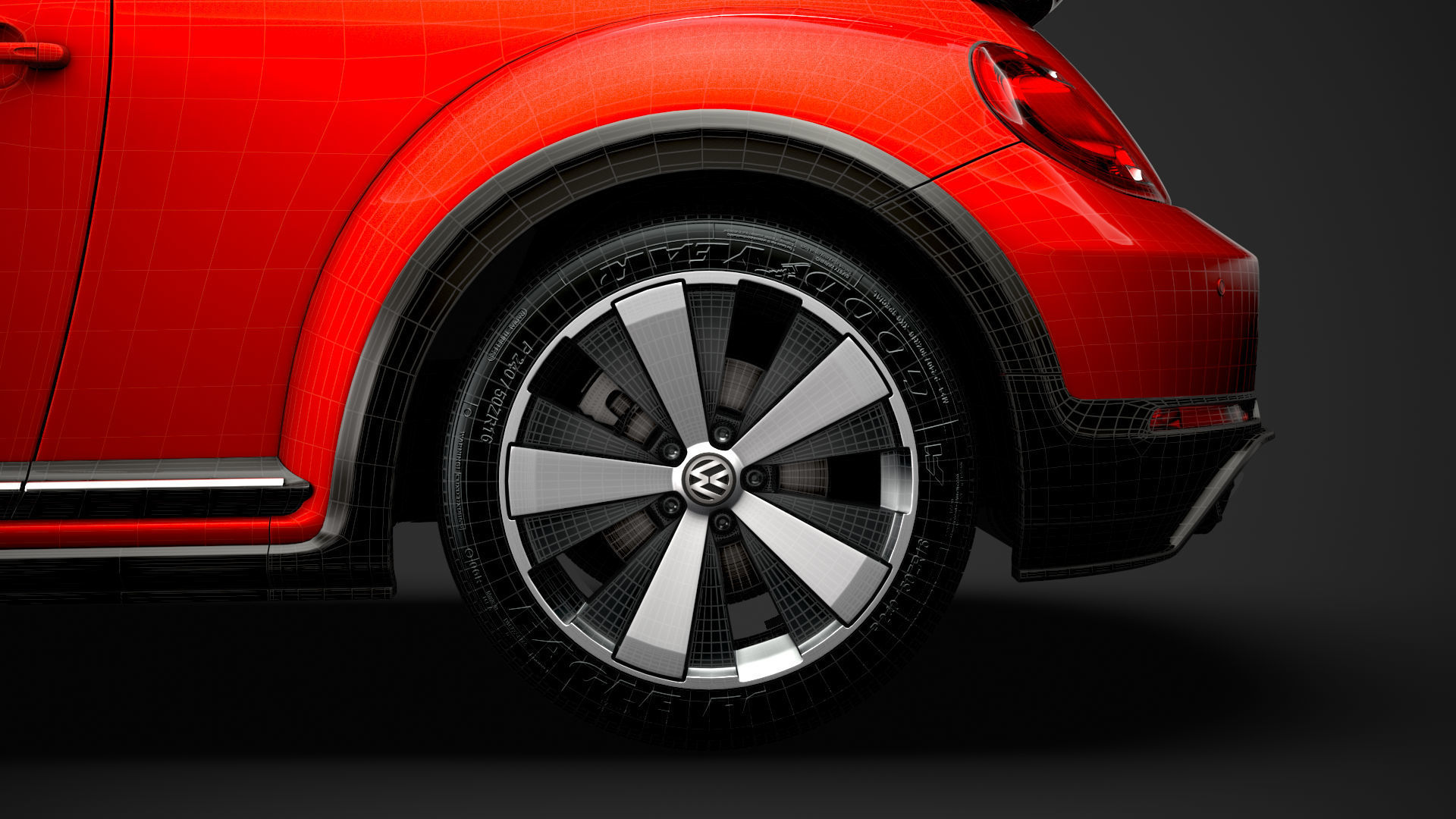 VW Beetle R LIne Convertible 2020 3D model_35