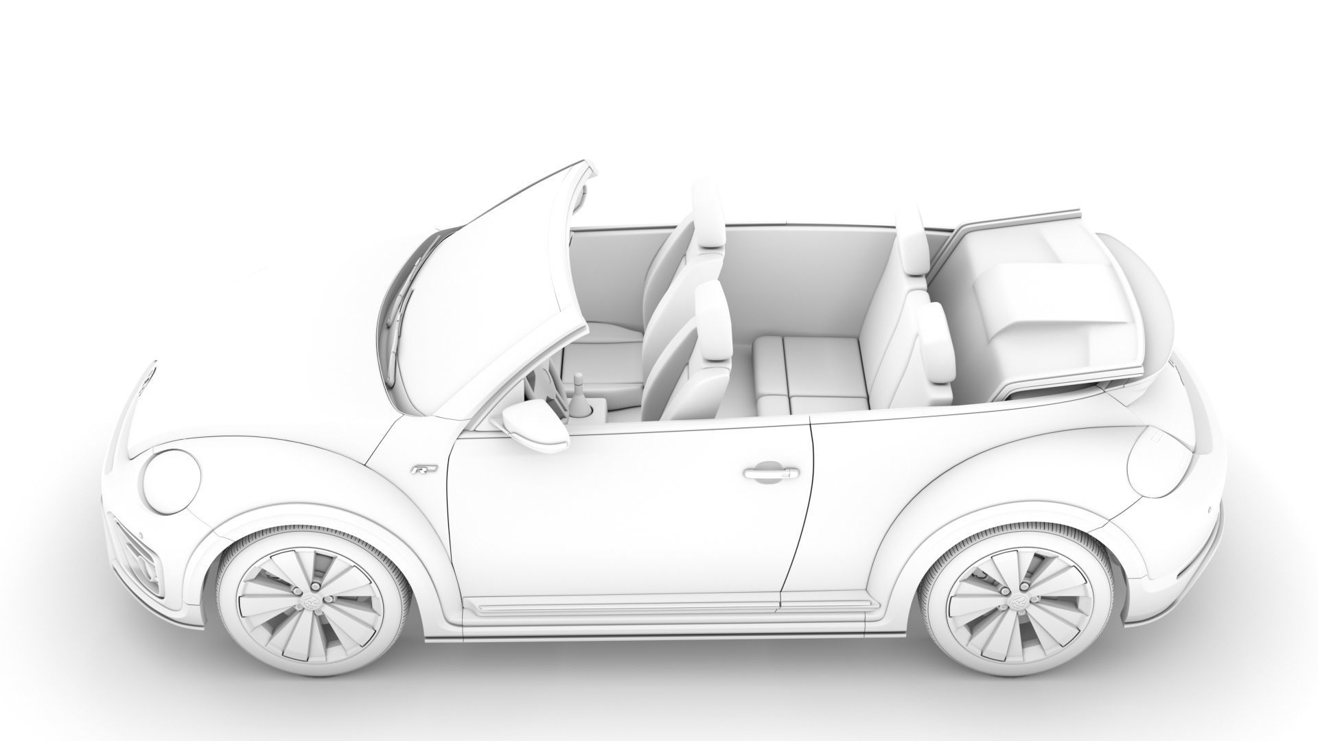 VW Beetle R LIne Convertible 2020 3D model_18