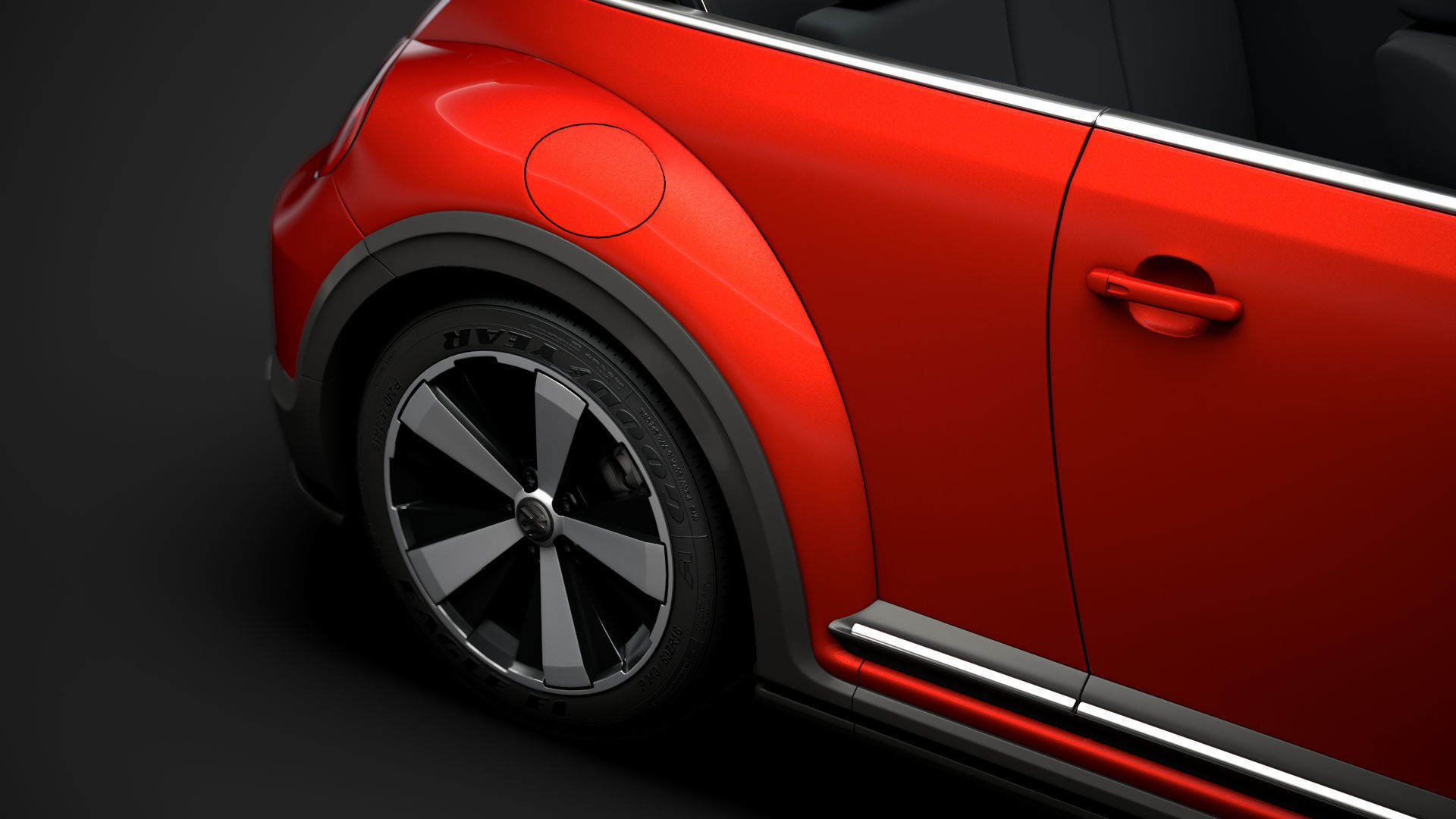 VW Beetle R LIne Convertible 2020 3D model_11