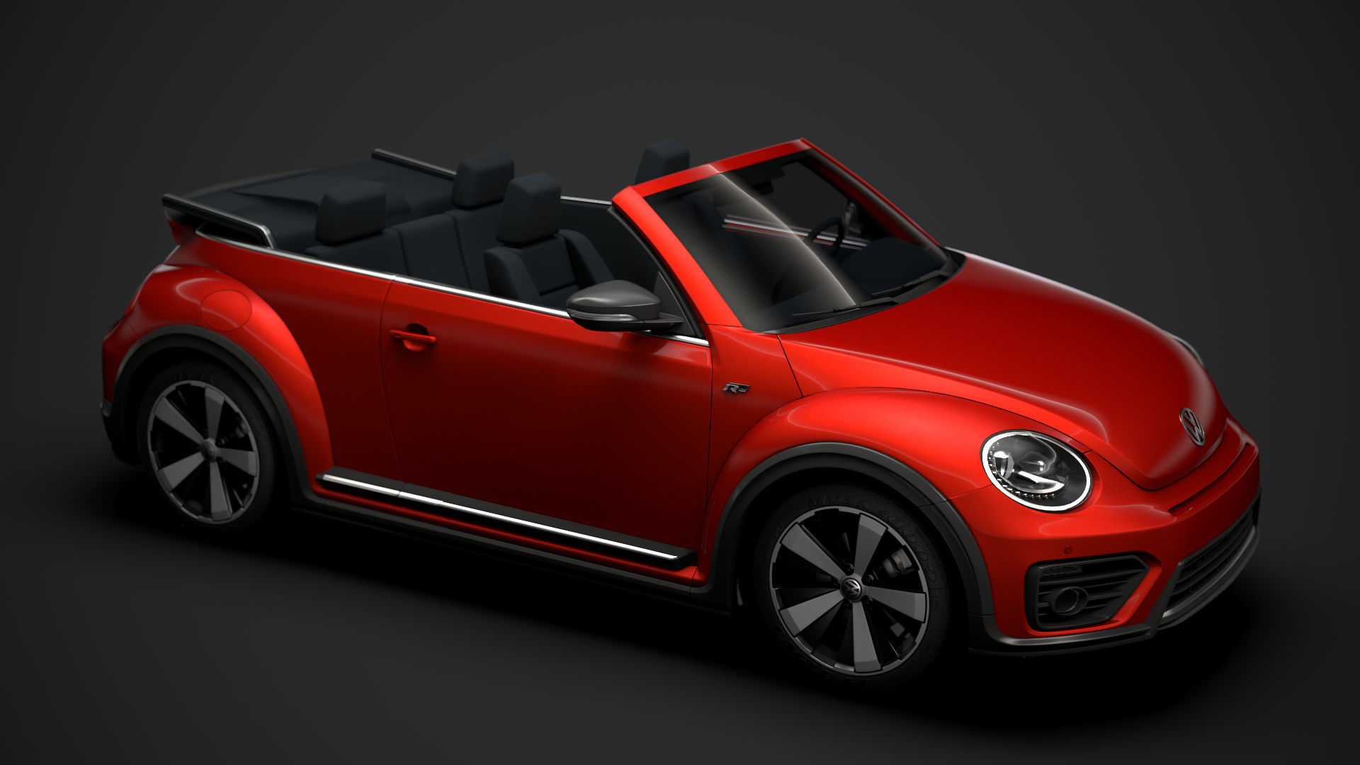 VW Beetle R LIne Convertible 2020 3D model_12
