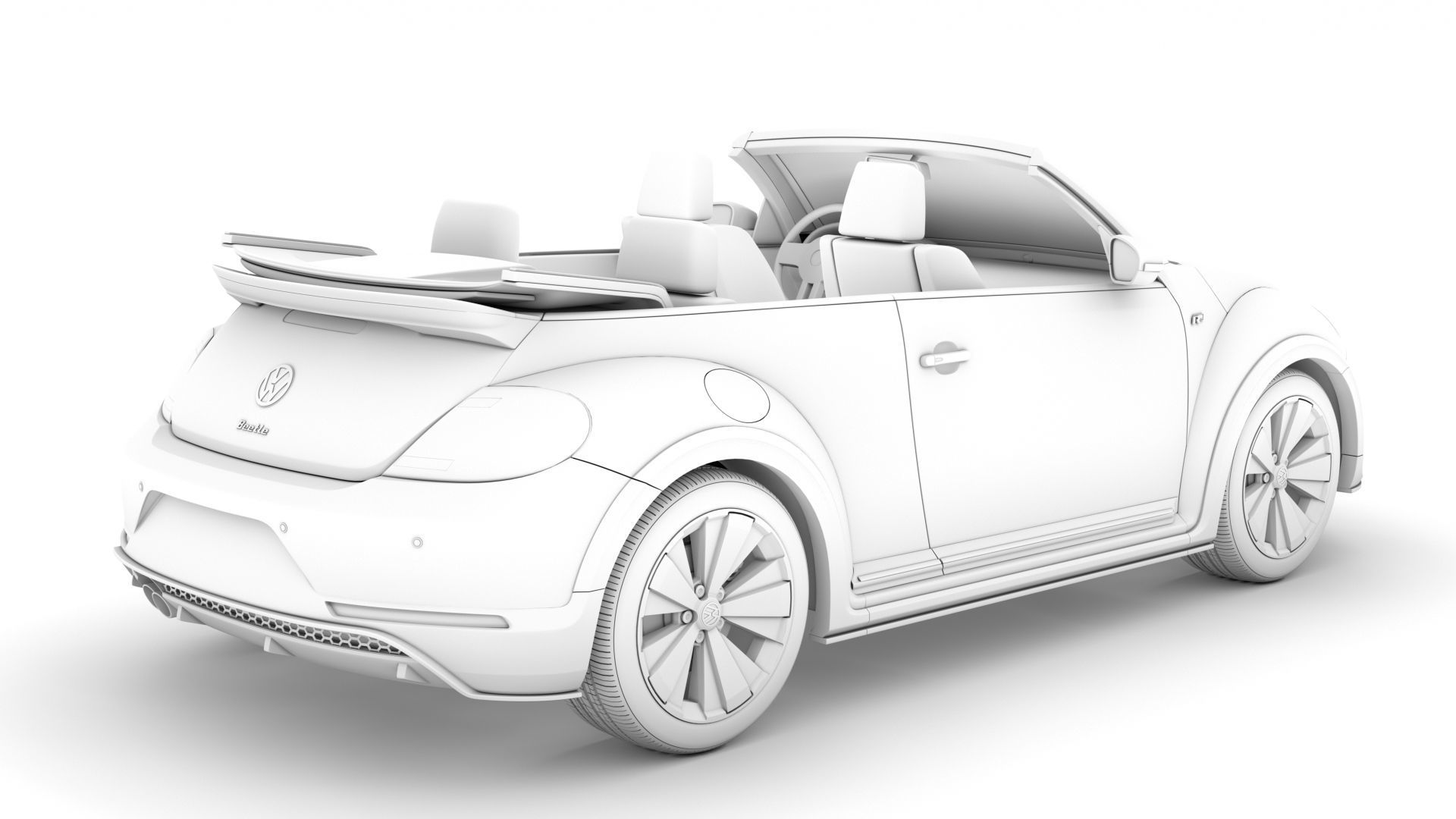 VW Beetle R LIne Convertible 2020 3D model_24