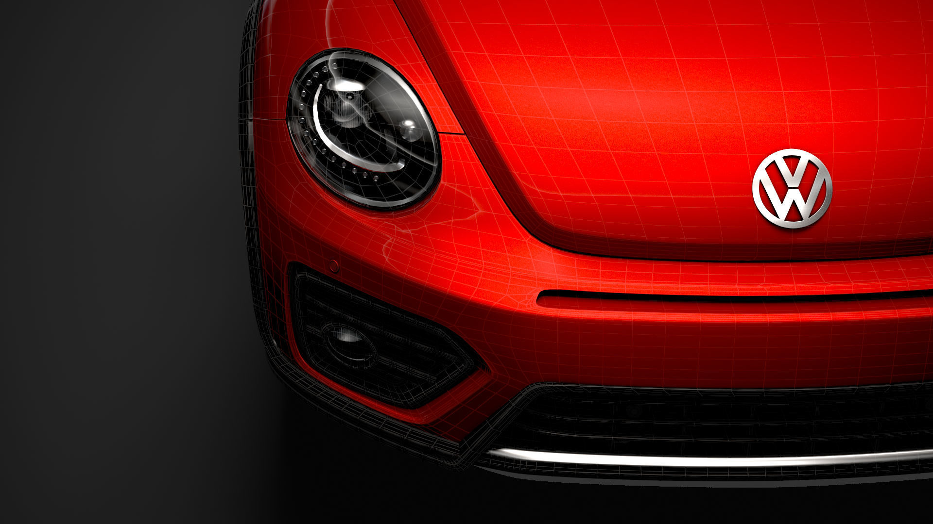 VW Beetle R LIne Convertible 2020 3D model_37