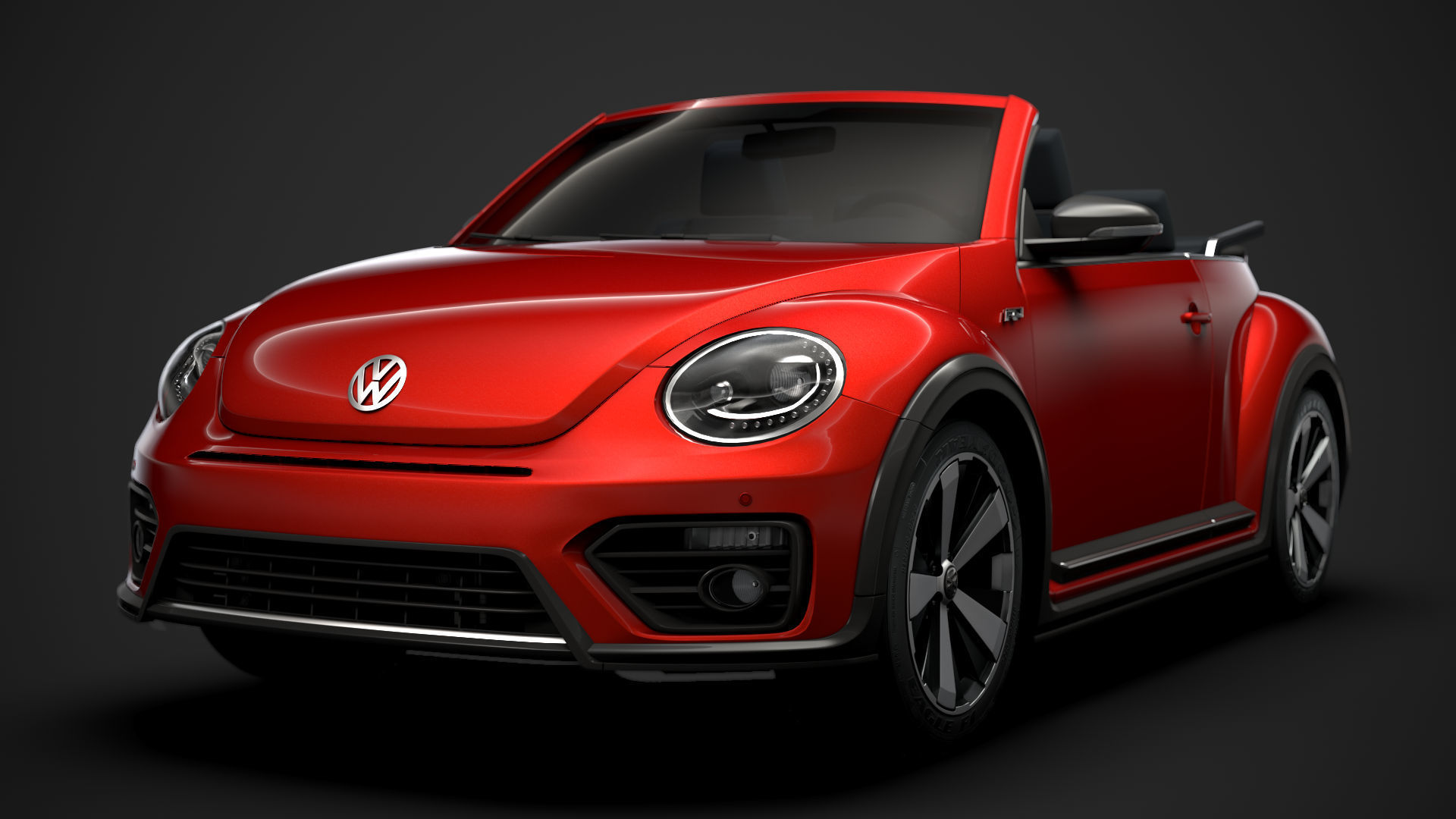 VW Beetle R LIne Convertible 2020 3D model_8