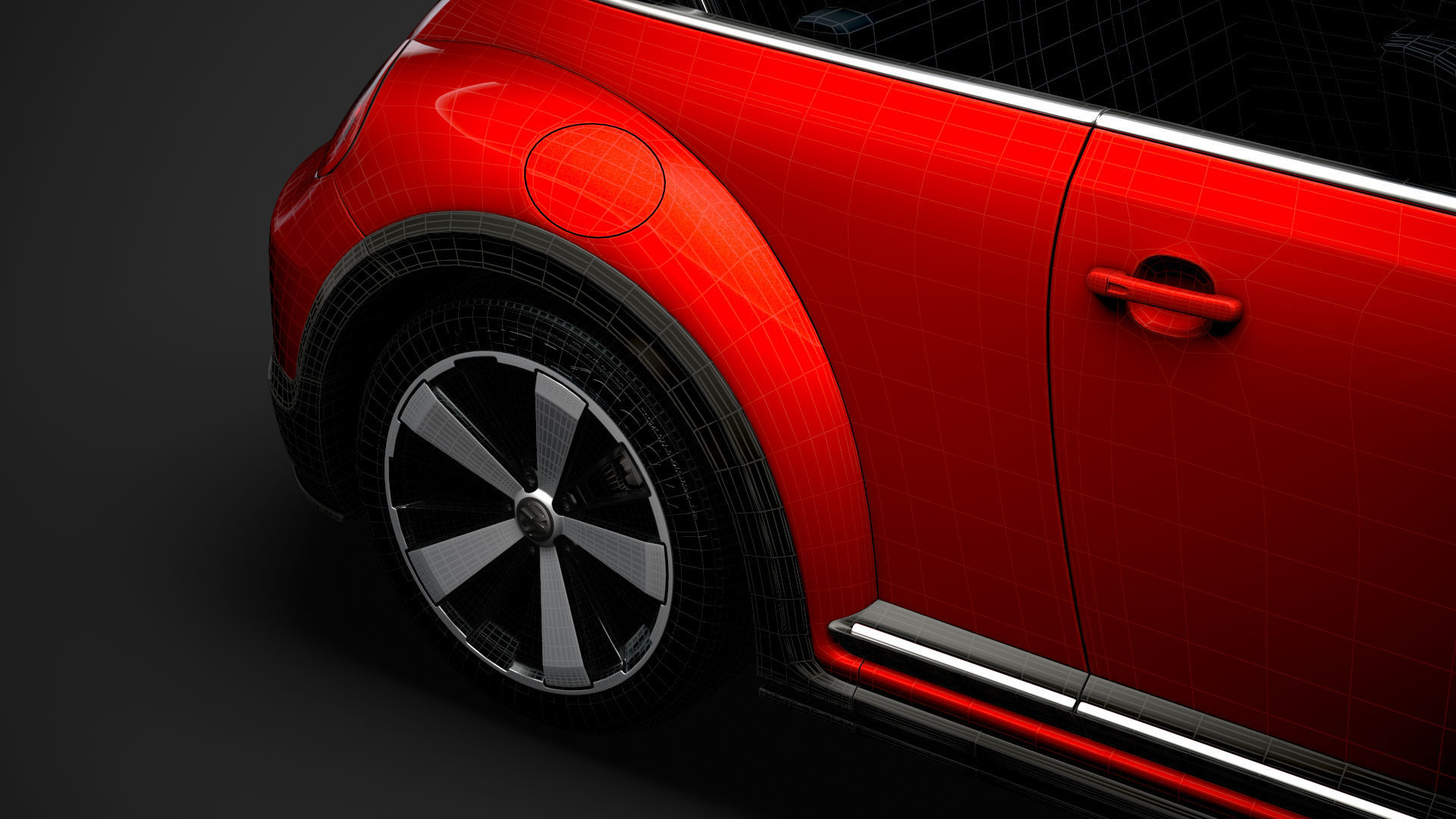 VW Beetle R LIne Convertible 2020 3D model_39