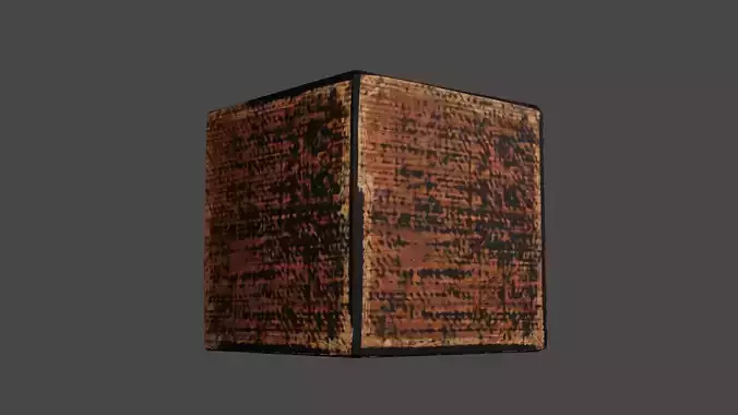 Old Box Prop - High-poly