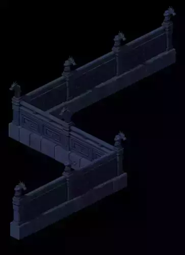 Huanglongshan - stone chamber railings