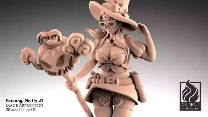 Mage Apprentice - Fantasy Pin-up