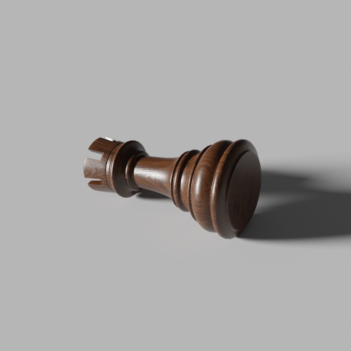 Rook of Chess Low-poly 3D model_3