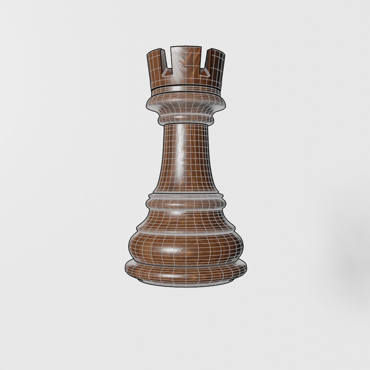 Rook of Chess Low-poly 3D model_2