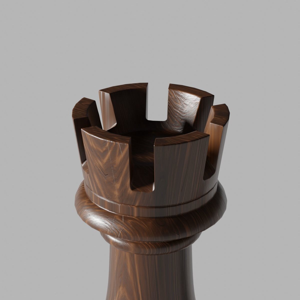 Rook of Chess Low-poly 3D model_4