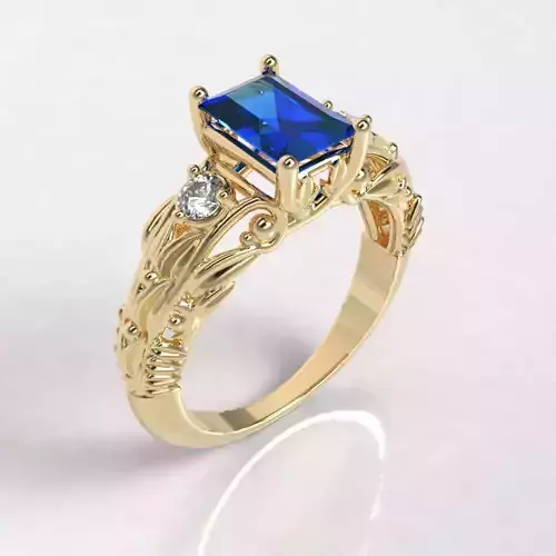 Anillo Solitario Elegante    Elegant Solitaire Ring