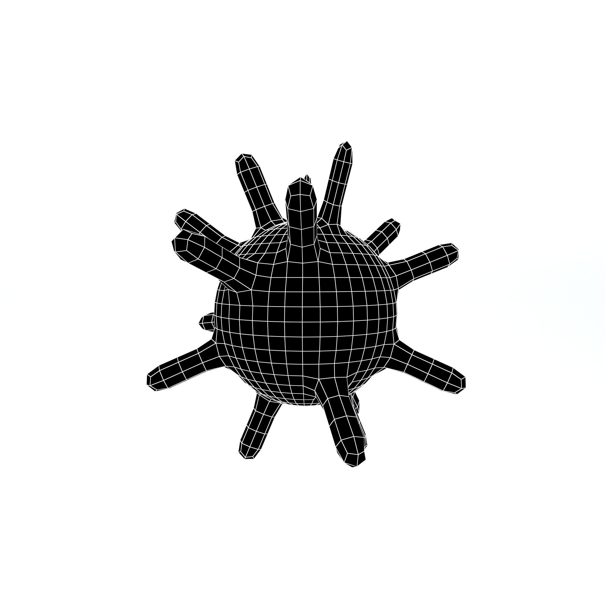 Virus v1 006 Low-poly 3D model_4