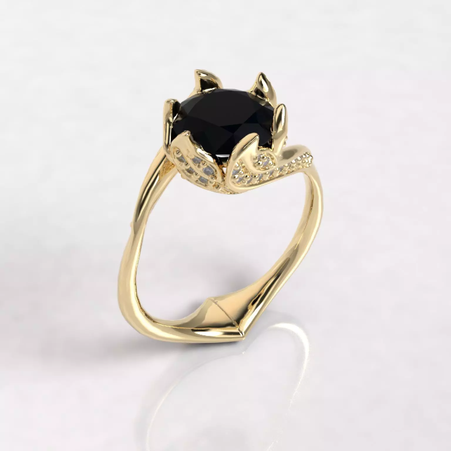 Anillo Solitario Elegante    Elegant Solitaire Ring 3D model_0