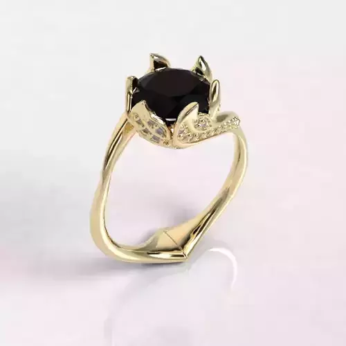 Anillo Solitario Elegante    Elegant Solitaire Ring