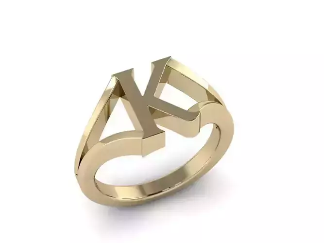 Jewelry Alphabet Ring K  3D print model