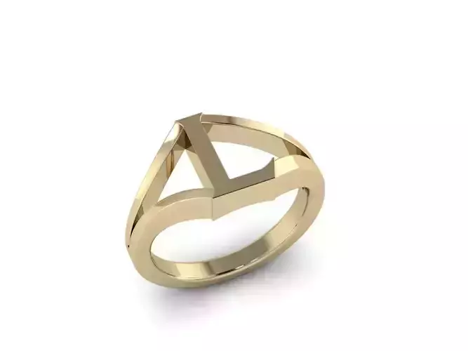 Jewelry Alphabet Ring L  3D print model