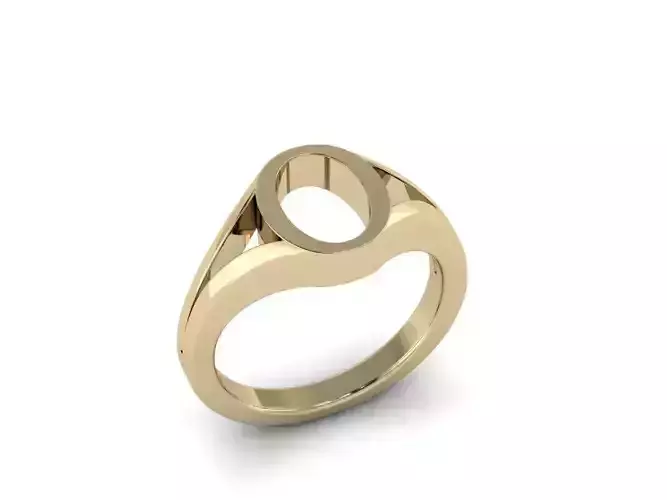 Jewelry Alphabet Ring O  3D print model