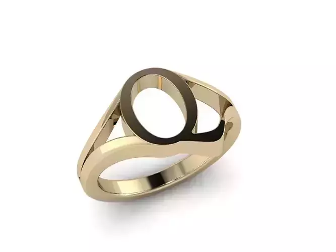 Jewelry Alphabet Ring Q  3D print model