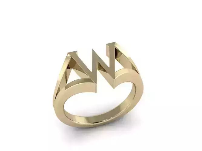 Jewelry Alphabet Ring W 