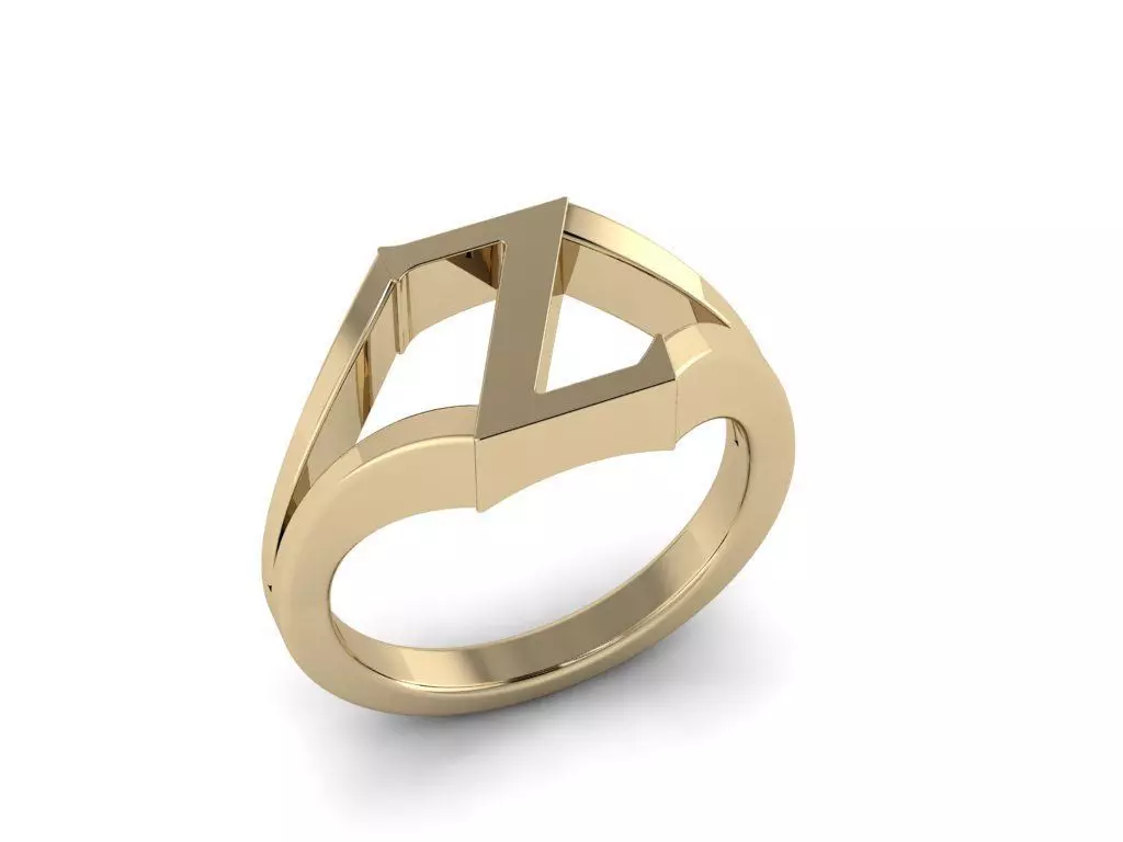 Jewelry Alphabet Ring Z 3D print model