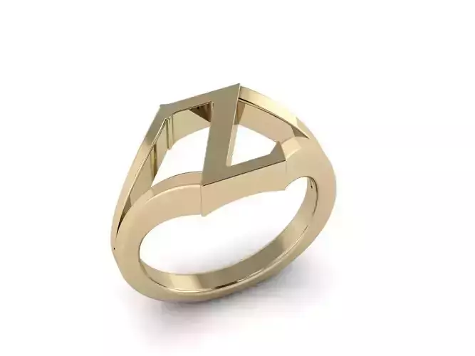 Jewelry Alphabet Ring Z 
