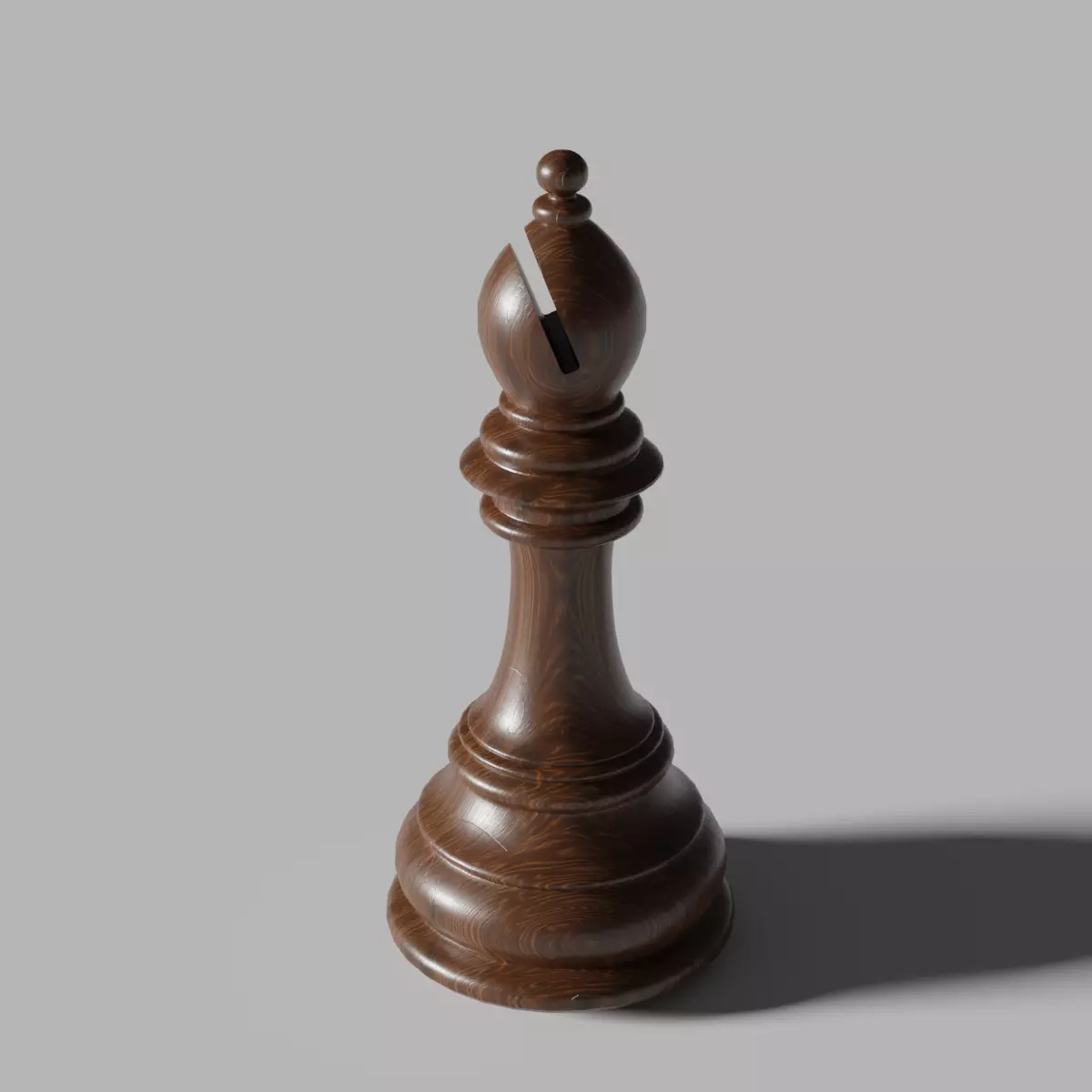 Bishop of Chess Low-poly 3D model_0