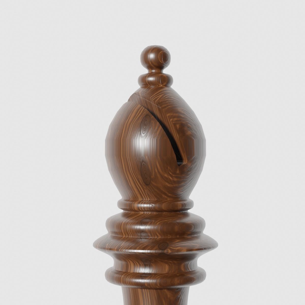 Bishop of Chess Low-poly 3D model_3