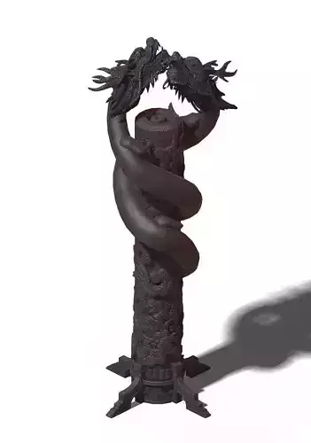 Huanglongshan - stone small floor lamp 02