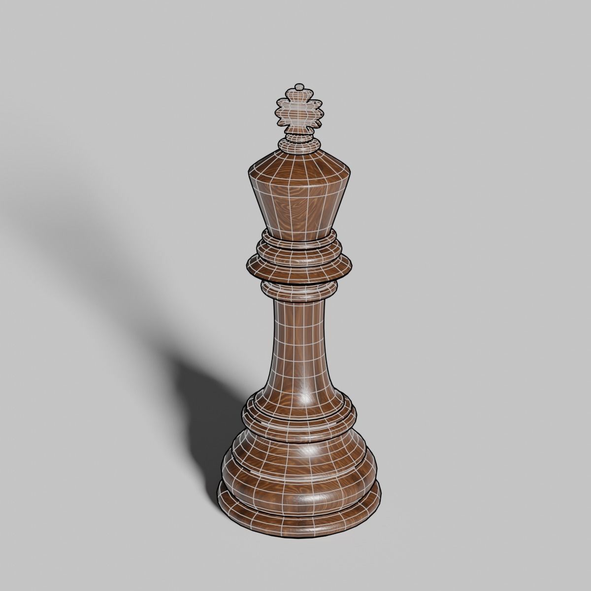 King of Chess Low-poly 3D model_3