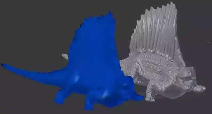 Lizard Iguana Dimetrodon Low Poly GAME READY