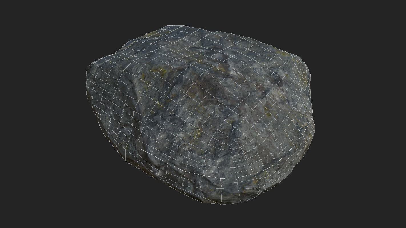 Lowpoly Rocks rock Low-poly 3D model_4