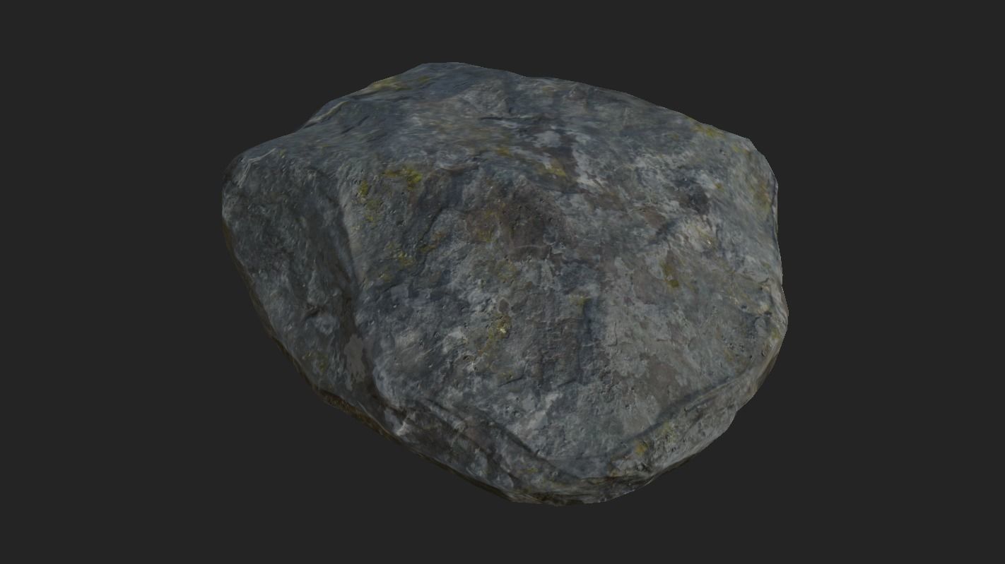 Lowpoly Rocks rock Low-poly 3D model_3