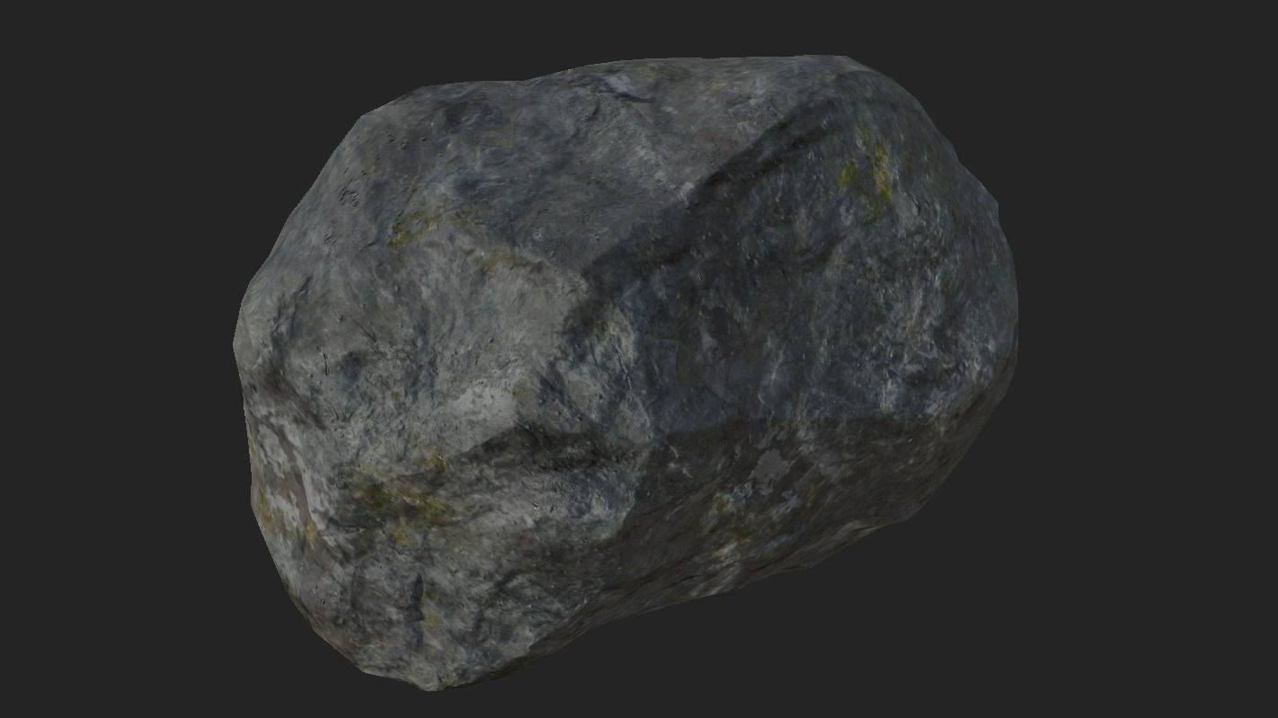 Lowpoly Rocks rock Low-poly 3D model_2