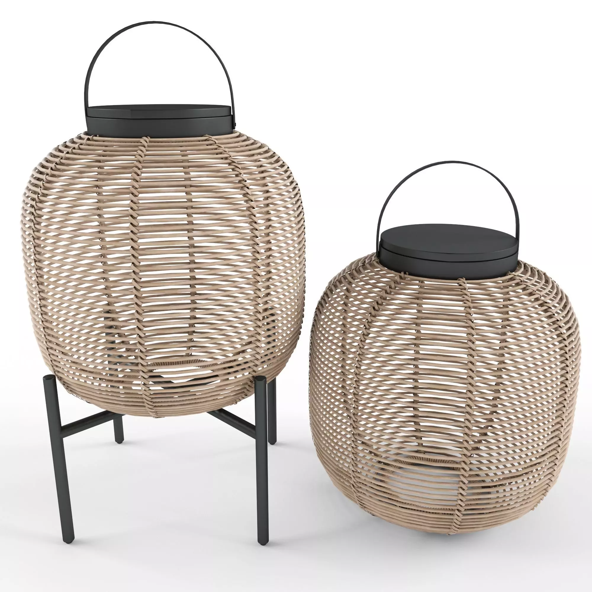 Bamboo lanterns  V1 3D model_0