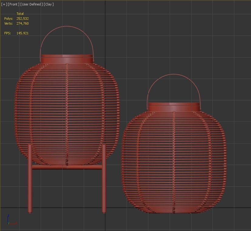 Bamboo lanterns  V1 3D model_4