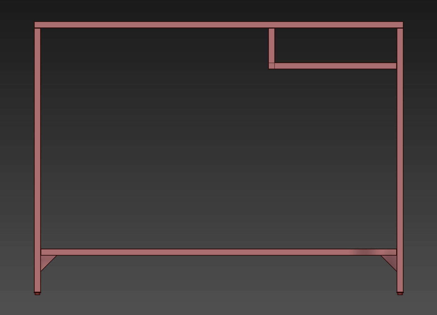 VITTSJO Laptop table 3D model_6