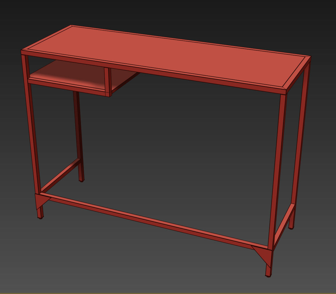 VITTSJO Laptop table 3D model_5