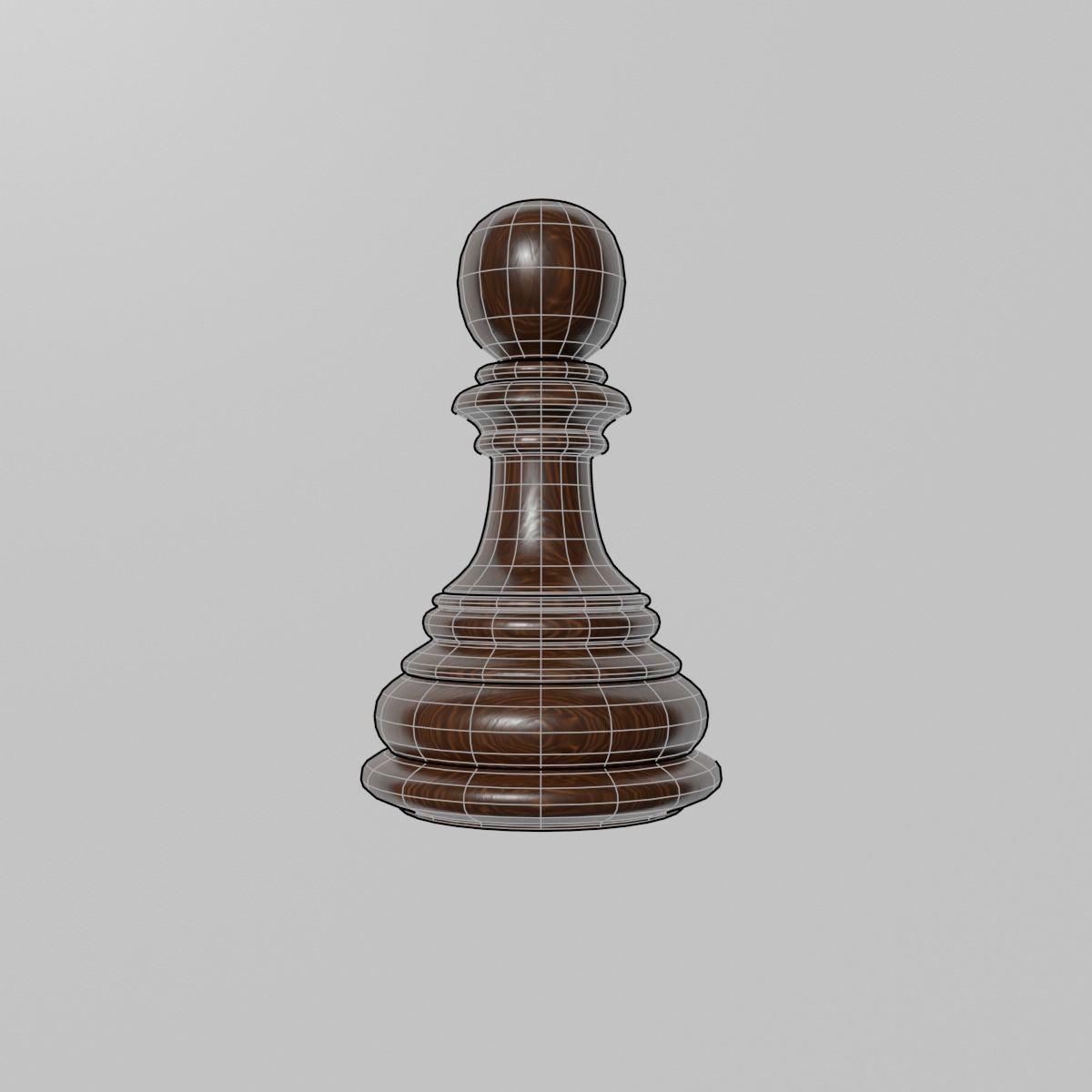 Pown of Chess Low-poly 3D model_1