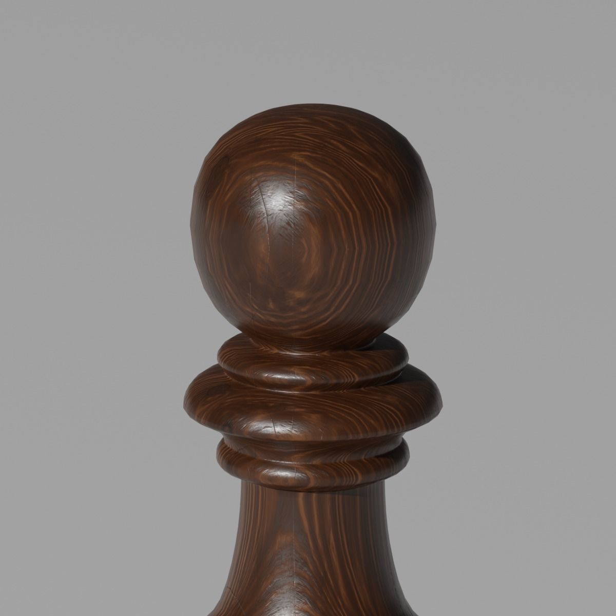 Pown of Chess Low-poly 3D model_3