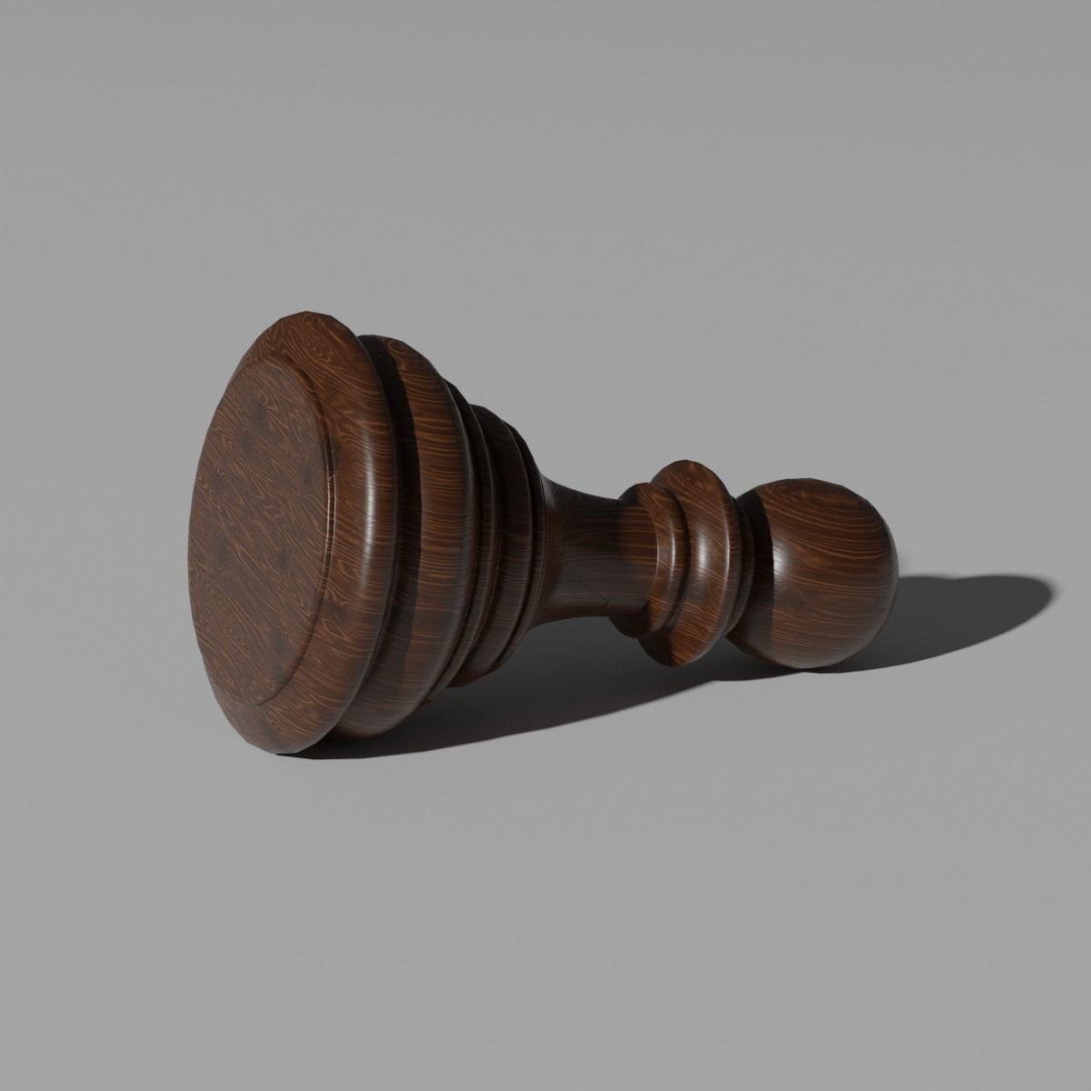 Pown of Chess Low-poly 3D model_4