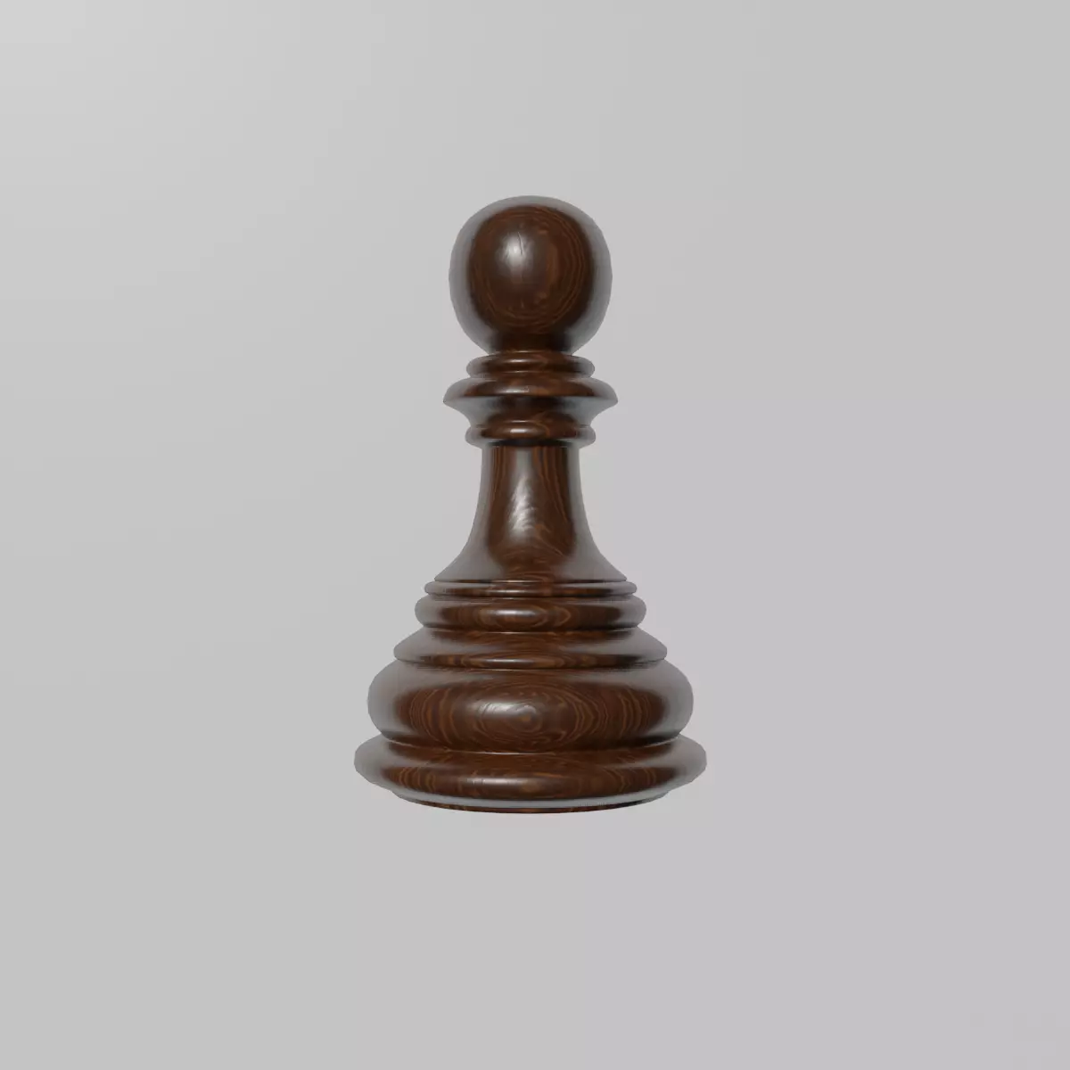 Pown of Chess Low-poly 3D model_0