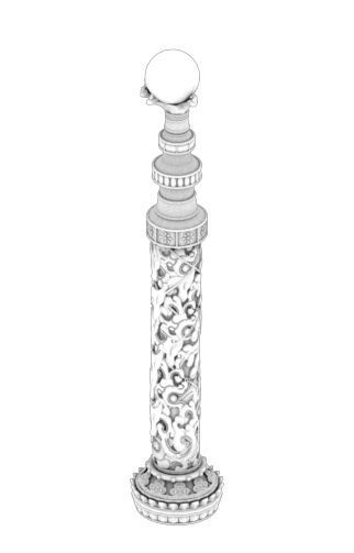 Wonderful fantasy - decorative pillars 02 3D model_3