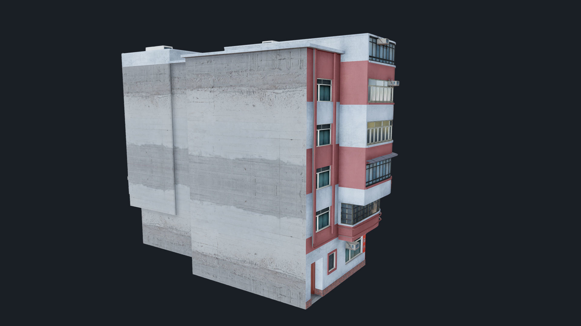 Chinese Building Lok Po Low-poly 3D model_10