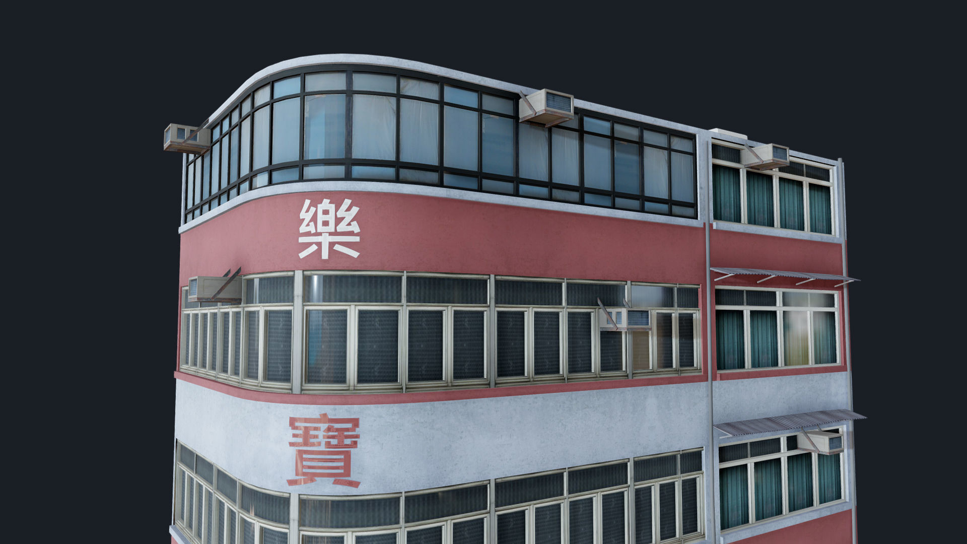 Chinese Building Lok Po Low-poly 3D model_17