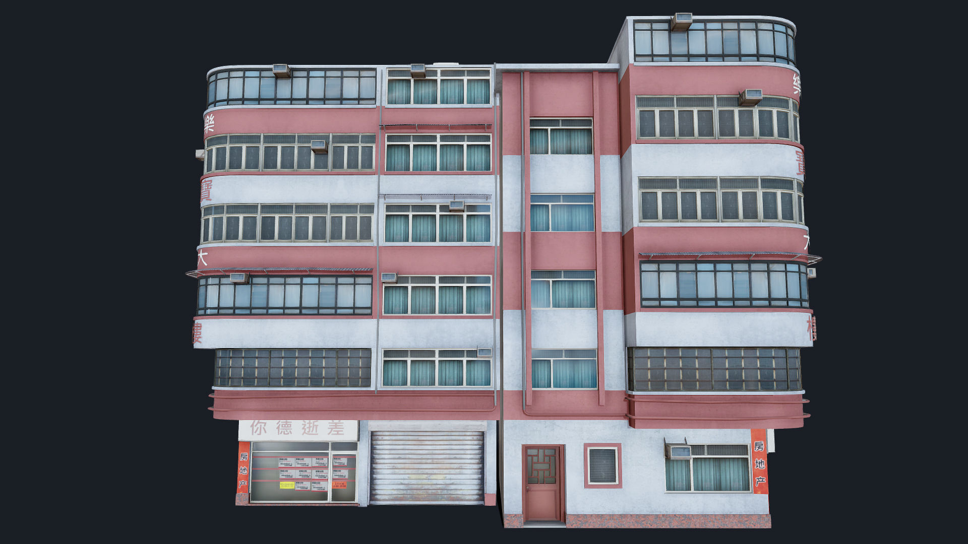 Chinese Building Lok Po Low-poly 3D model_12
