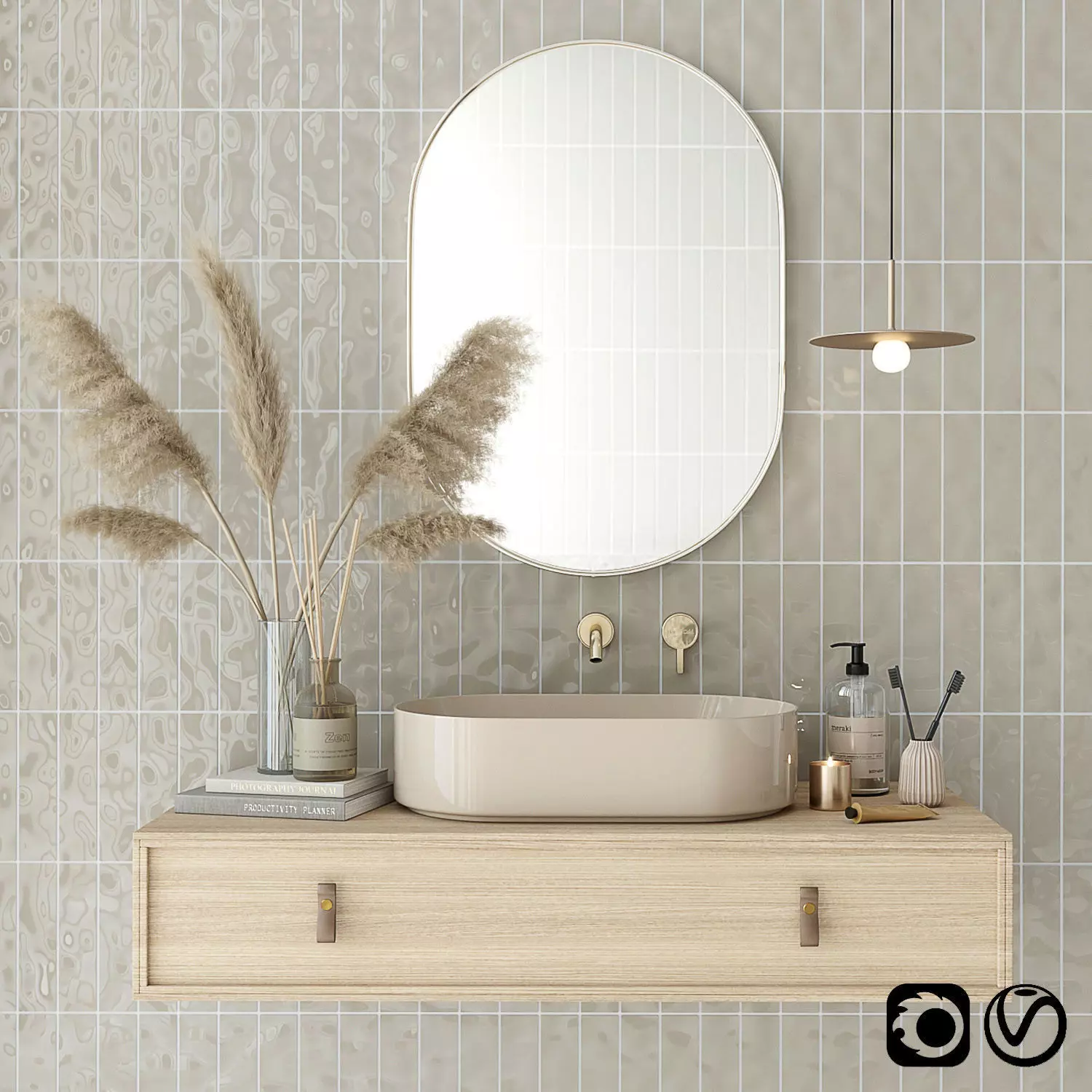 Bath set 01 3D model_0