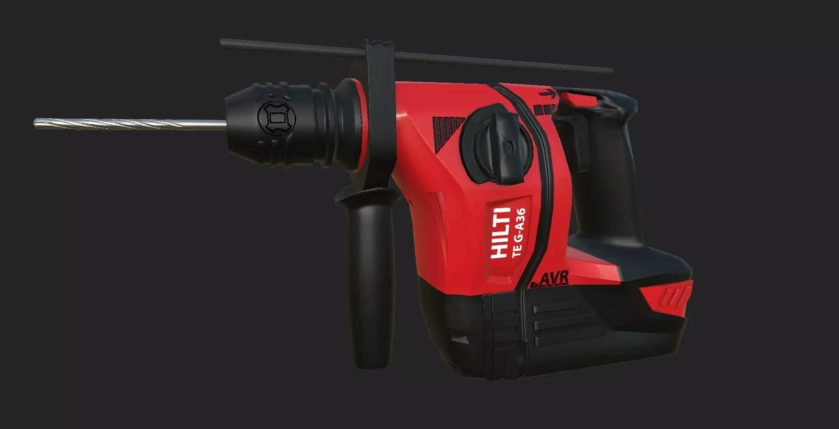 drill hammer Low-poly 3D model_0