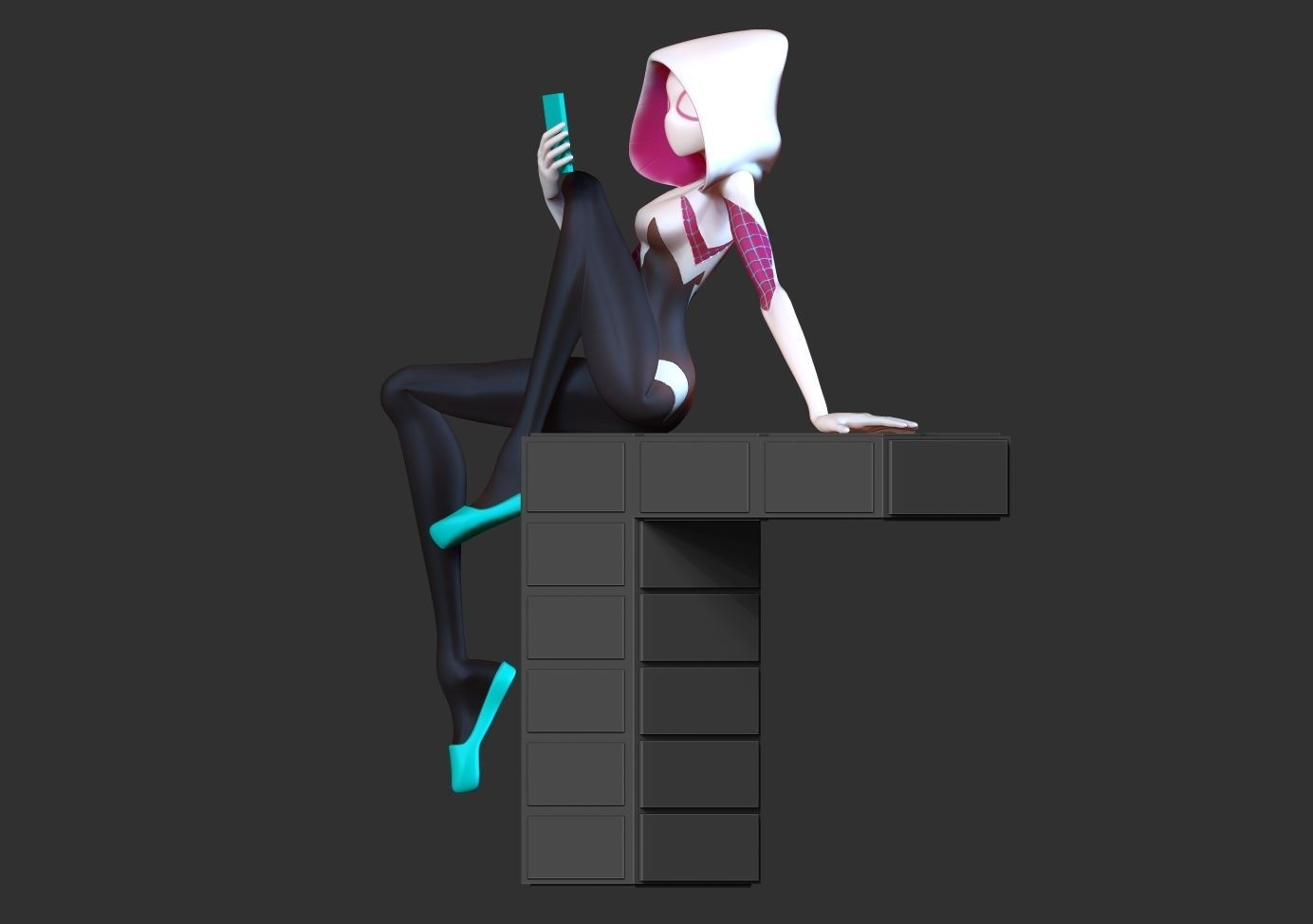 Spider Gwen 3 3D print model_10
