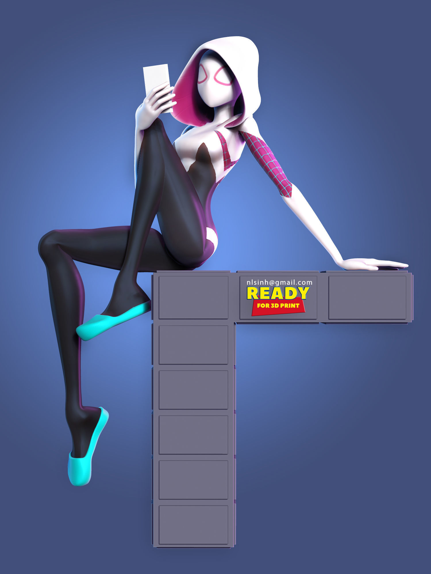 Spider Gwen 3 3D print model_5